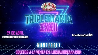 CARTEL COMPLETO de TRIPLEMANÍA XXXII Monterrey  Conferencia de prensa  Lucha Libre AAA [upl. by Matthews]