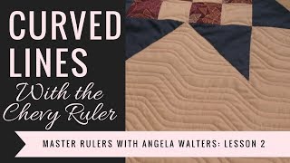 Mastering Freemotion Quilting with Rulers Lesson 2 Background Designs with the Chevy Ruler [upl. by Nathalia115]