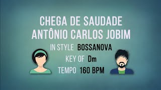 Chega De Saudade  Karaoke Backing Track [upl. by Elli200]