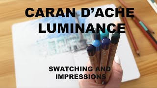 Caran d’Ache Luminance  Swatching  Drawing  I’ve Been Using Them for 1 Month My Thoughts [upl. by Savart]