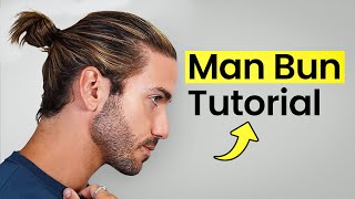 HOW TO GET A MAN BUN 2024  Men’s Long Hairstyle Tutorial [upl. by Nwahsit]