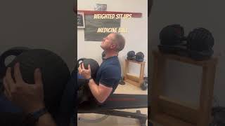 Weighted sit ups  medicine ball  alternating sides [upl. by Dippold]