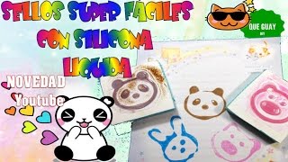 Como hacer sellos con silicona líquida Sellitos sin borrador Super fácil Kawaii [upl. by Garth]