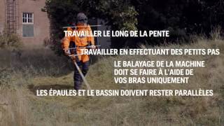 📣 Tuto jardin Comment travailler dans une pente avec votre débroussailleuse Husqvarna [upl. by Attebasile]