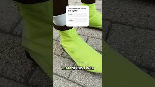 Socks go over or under bib tights for cycling [upl. by Erl]