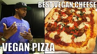 Jalapeño Popper PIZZA w BADASS VEGAN VEGANTRAVEL39 [upl. by Ecirtnahs]