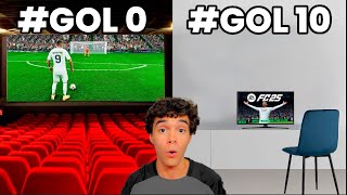 ¡CADA GOL LA TELE SE HACE MAS PEQUEÑA [upl. by Afatsom]