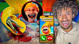 SE VEDI lo SLIDE EATER MANGIARE BLIPPI EXE nel PARCO GIOCHI SCAPPA ORA😰… [upl. by Coumas]