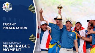 Trophy Presentation  2023 Ryder Cup [upl. by Tennies]