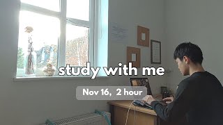 Nov 16  Study with me Live  2hour  Pomodoro 5010 [upl. by Alfonse]