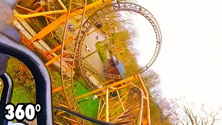 Falcon Duinrell  VR ONRIDE  360° vertical drop roller coaster POV [upl. by Kallick808]