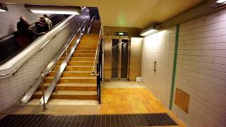 Sweden Stockholm Stuvsta train station 2X KONE elevator [upl. by Attenyw]