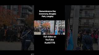 remembranceday ceremony 2024 douglaspark langleybc [upl. by Chuu]