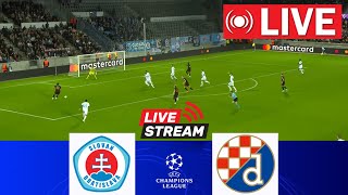 🔴LIVE Slovan Bratislava vs GNK Dinamo Zagreb  UEFA Champions League 202425  Match Live Today [upl. by Nimajeb74]