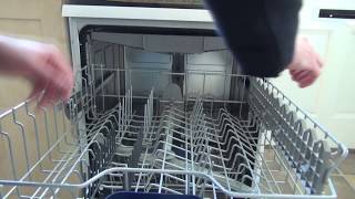 How to Tip 25  Raise or lower the top washing rack on a Siemens Varioflex Dishwasher [upl. by Derreg]