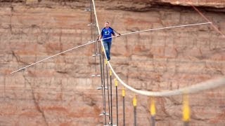 Nik Wallenda Tightrope Walks Across Grand Canyon  Complete Unedited Video [upl. by Akirret633]