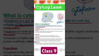 What is cytoplasm  class 9 fundamental unit of life cytoplasm VibrantLearningNV [upl. by Yetsirhc]