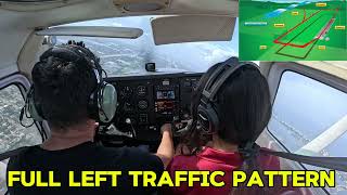 Flying a full left traffic pattern at Lantana Airport 🛩️ Private Pilot License  Student Pilot [upl. by Holmen]