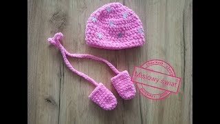 👶 Czapeczka Dla Niemowlaka Na Szydełku 10k  Crochet Baby hat [upl. by Ronnie]