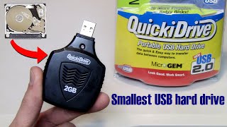 The smallest USB hard drive ever made  MicroGem QuickiDrive [upl. by Eat922]