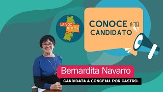 Conoce a tu candidata Bernardita Ines Navarro candidata a concejal por Castro [upl. by Yonina]