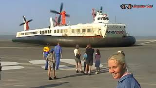 Now in Glorious 4K UK passenger hovercraft from Calais France to Dover Hoverspeed Wow [upl. by Karylin]