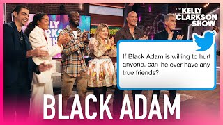 Black Adam Cast Answers Twitters Burning Questions [upl. by Ilarin]