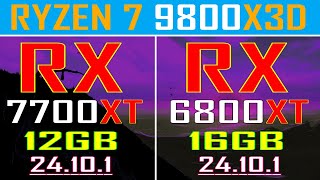 RX 7700XT vs RX 6800XT  NEW DRIVER  PC GAMES TEST [upl. by Trefor883]