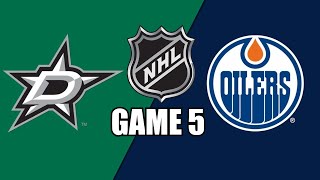 Edmonton Oilers vs Dallas Stars GAME 5 wSuperbman  NHL PLAYOFFS [upl. by Naujd]