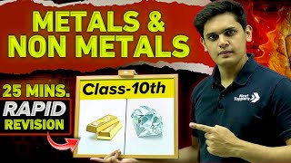 Metals and Non Metals in 25 Minutes🔥 Class 10th  Rapid Revision  Prashant Kirad [upl. by Adleme810]