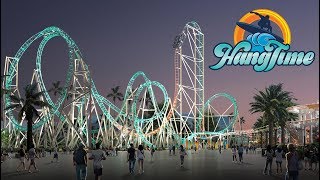 HangTime new roller coaster nighttime construction tour at Knotts Berry Farm [upl. by Lilla]