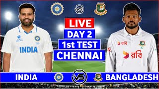 India v Bangladesh 1st Test Day 2 Live  IND v BAN 1st Test Live Scores amp Commentary  India Innings [upl. by Lein]