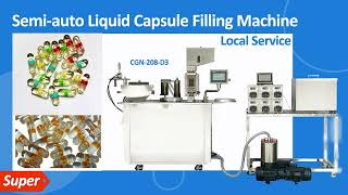 GRAND PACKING CGN208D Semi Automatic Liquid Capsule Filling Machine [upl. by Frederick]