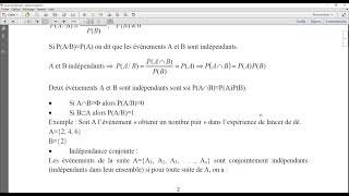 Chapitre 1 Rappels sur les probabilités quotvariable Aléatoirequot [upl. by Tallou]