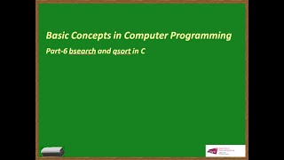 電腦編程教室 part 6  bsearch and qsort in C [upl. by Yentuoc]