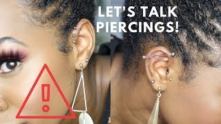 WATCH THIS BEFORE YOU GET A PIERCING HEALING AFTERCARE KELOIDSBUMPS [upl. by Piane]