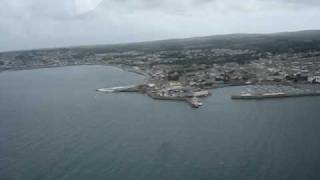 British International Helicopter  Take off from Penzance to StMarys  Scilly Isles on Sikorsky S61 [upl. by Dnaletak274]