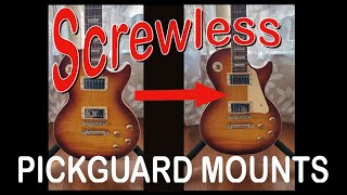 Screwless No Drill Pickguard Mounts For Sale for Les Paul style guitars [upl. by Hewart]