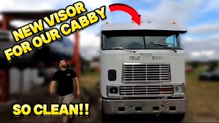 Installing a Brand New Visor on our Cabover [upl. by Nidraj]