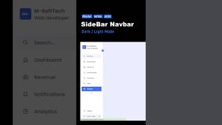 Responsive Sidebar Menu in HTML CSS amp JavaScript  DarkLight Mode shorts navbar webdesign viral [upl. by Crow741]