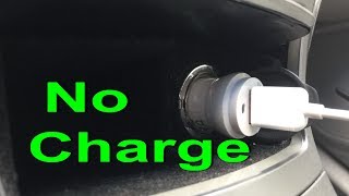 Car charger not working FIX Cigarette lighter socket repair auxiliary power outlet fuse replacement [upl. by Assiron]