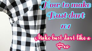 HOW TO MAKE A BUST DART shorts [upl. by Vanden]