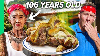 Eating Philippines Rotten Pork Delicacy with Apo Whang Od [upl. by Ahsakal]