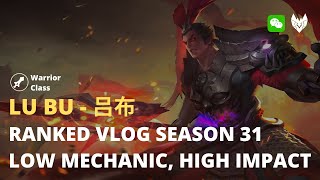 S31 LU BU Build and Gameplay No PIERCE Item Needed  Honor of Kings  HOK  王者荣耀  CN Server [upl. by Whelan]