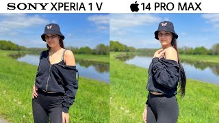 Sony Xperia 1 V vs iPhone 14 Pro Max Camera Test [upl. by Aisitel]