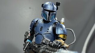 Star Wars The Black Series The Mandalorian Carbonized Paz Vizsla Action Figure Review [upl. by Letrice]