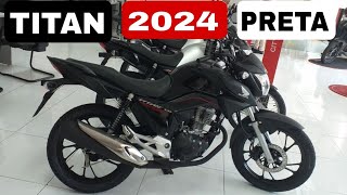 NOVA TITAN 160 NA COR PRETA 2024  E PREÇO ATUALIZADO EM DETALHES [upl. by Samled]