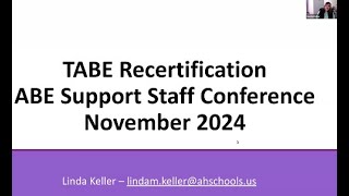 TABE Recertification [upl. by Anne-Corinne]