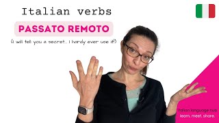 🇮🇹 Learn Italian verbs  The Italian Passato Remoto [upl. by Neicul]