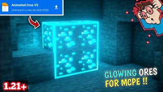 Glowing ores texture pack for mcpe 121🤯 [upl. by Nilat]